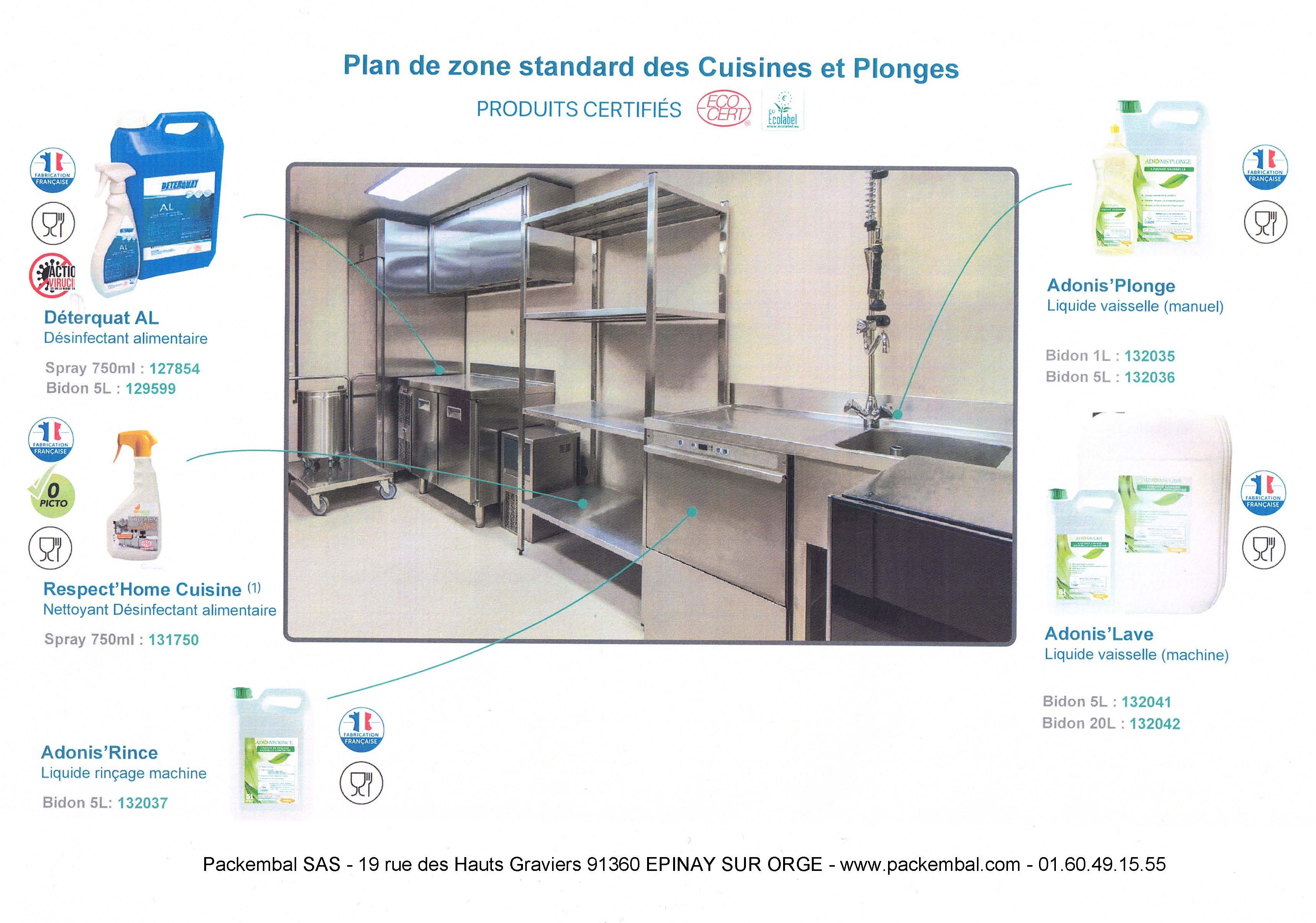 Produits d’entretien Écolabel pour entretenir votre cuisine et répondre aux conditions sanitaires.